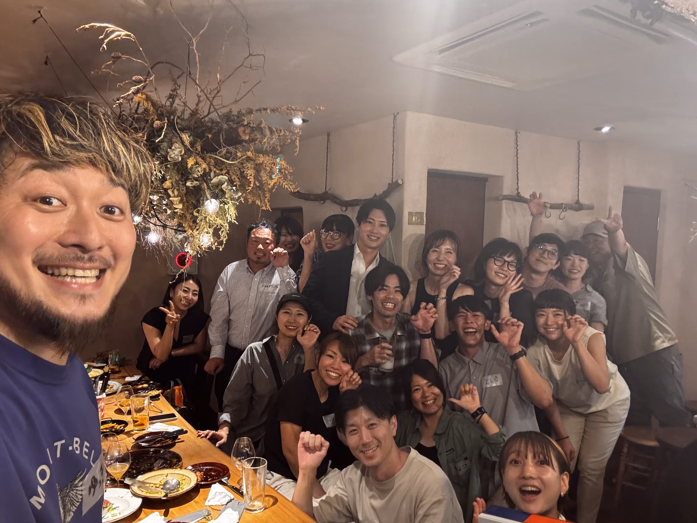 店のイベントに訪れたハイカーたち